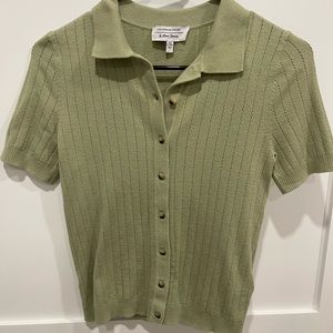&other stories short sleeve knit top